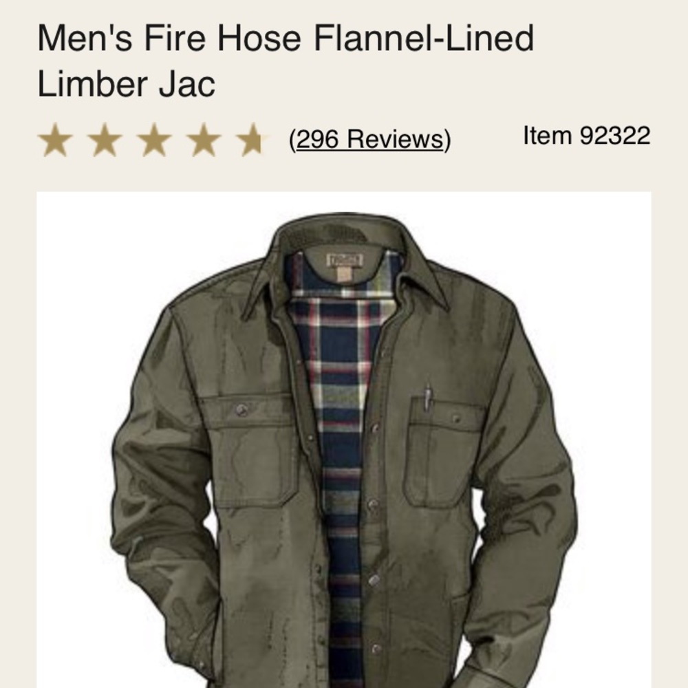 NWOT Duluth Trading Fire Hose Flannel-Lined Jacket